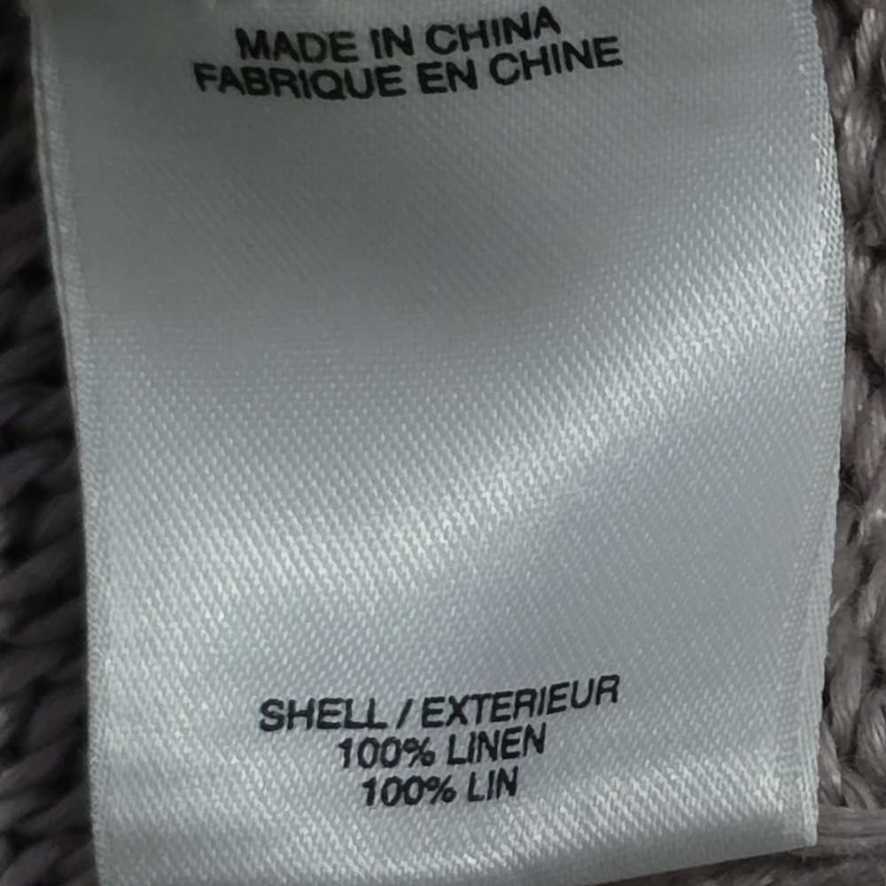 Helmut Lang 100%Linen Taupe Open-Front Cardigan - Picture 13 of 14